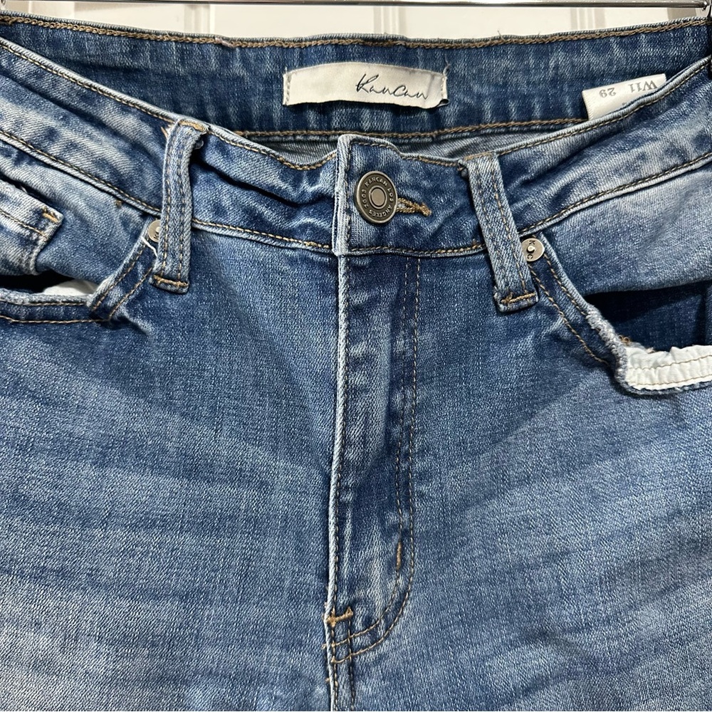 KanCan Blue Distressed Ankle Jeans - Picture 3 of 6